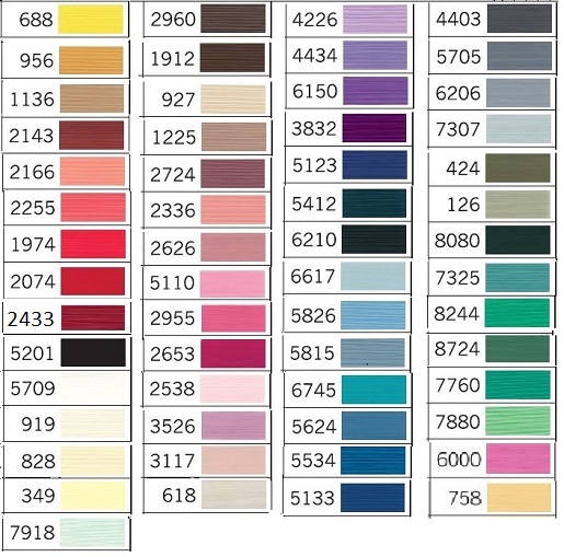 Gutermann Bead Colour Chart