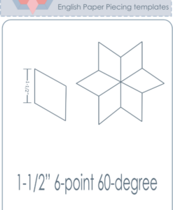 60-degree Diamonds EPP Iron-Ons - 2 sizes